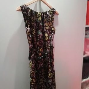 Classic vintage look pure 100% silk dress